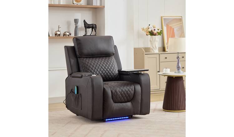 Artemis Home Byron Electric Lift-Assist Massage Heat Recliner - Brown