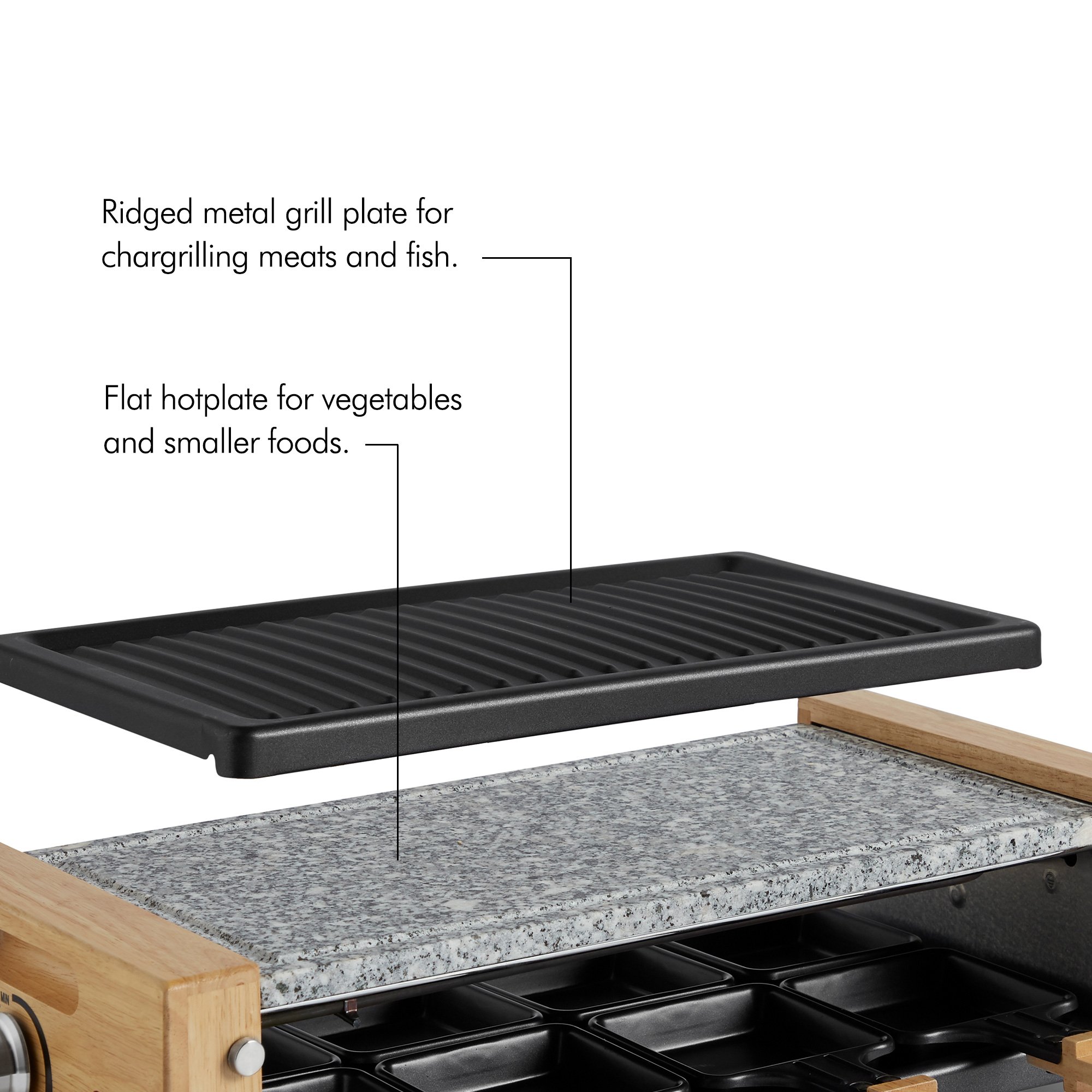 VonShef 1200W 8 Person Non-Stick Raclette Grill - Electric - Image 5