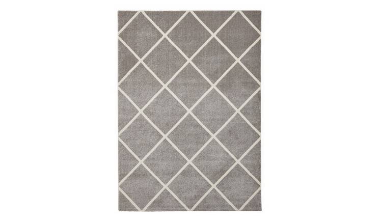 Mega Flooring Grey Modern Geometric Rug - 160 x 220cm