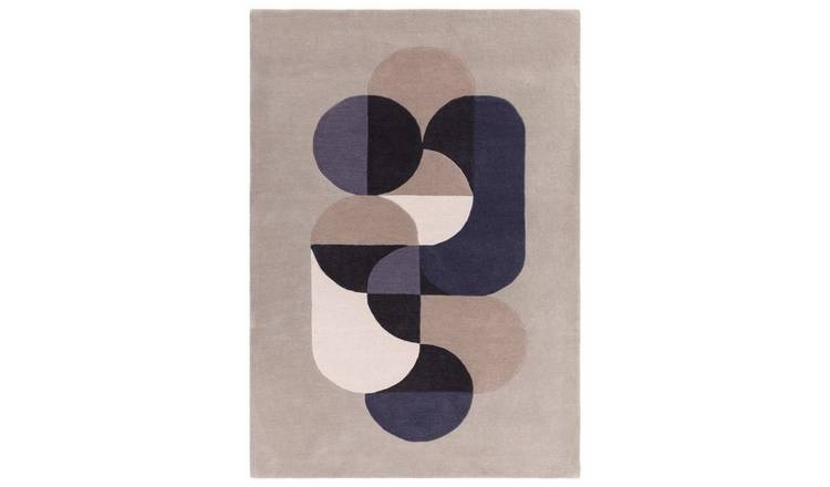 Mega Flooring Grey Handmade Abstract Rug - 120 x 170cm