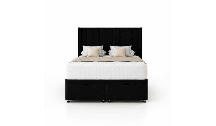Comfy Deluxe Ameila Wing 3ft Single  End Lift Ottoman Bed Set - Black