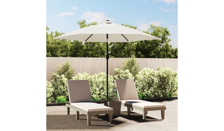 Walplus Garden Parasol - Sand White - 300 x 300 cm