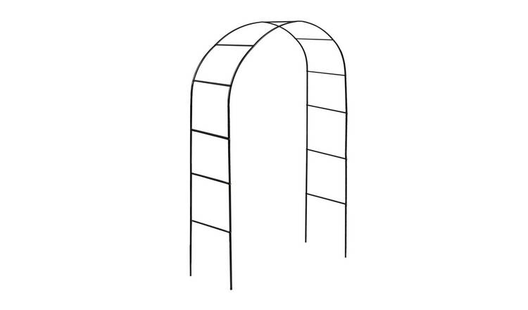 Harbour Housewares Metal Garden Arbour Arch - 2.4M x 1.4M