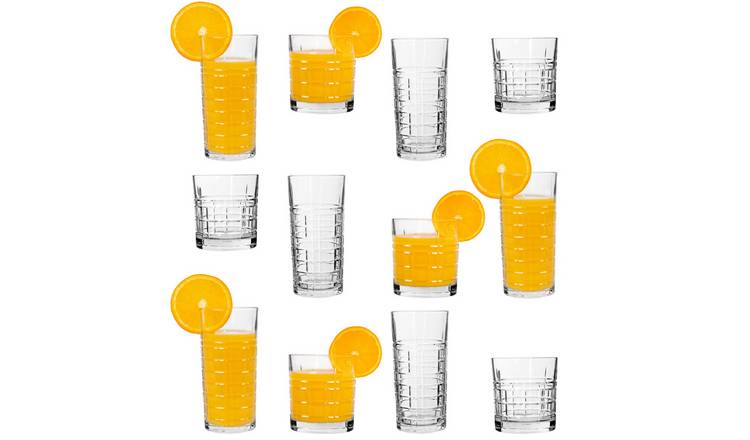 LAV 12pc Brit Glassware Set - Clear