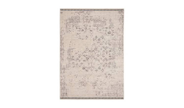 Mega Flooring Grey Traditional Abstract Rug - 80 x 200cm