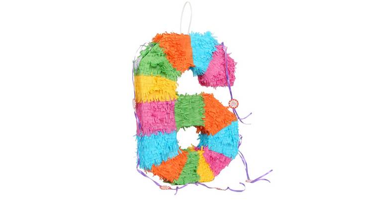 Fax Potato Number 6 Cardboard Pinata - Multi