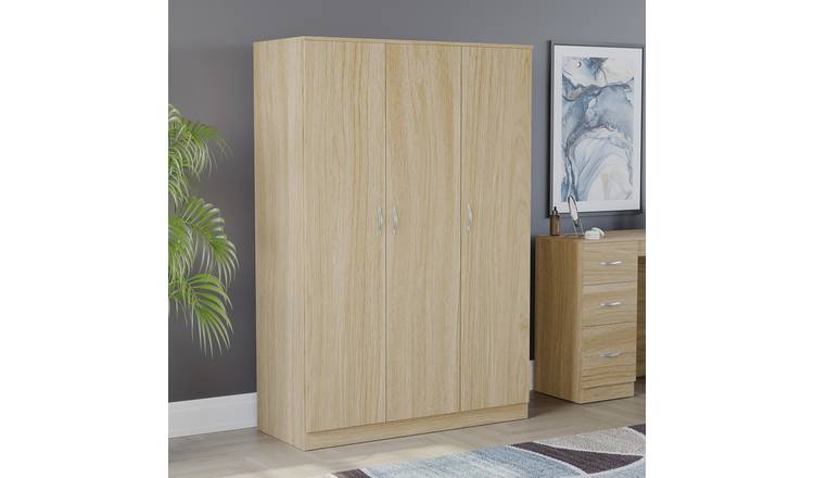 Vida Designs Riano 3 Door Wardrobe - Pine