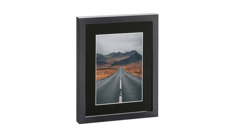 Nicola Spring Photo Frame - 8" x 10" with Mount - Black/Black