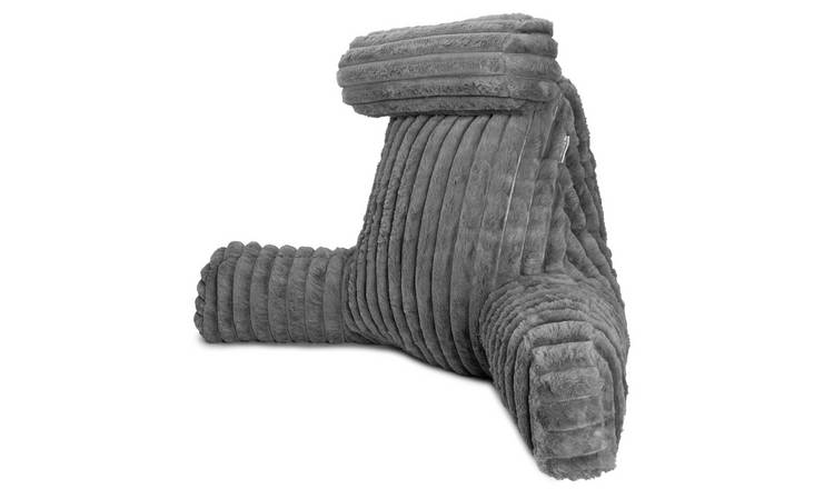 Aamira XL Memory Foam Reading Pillow With Headrest - Grey