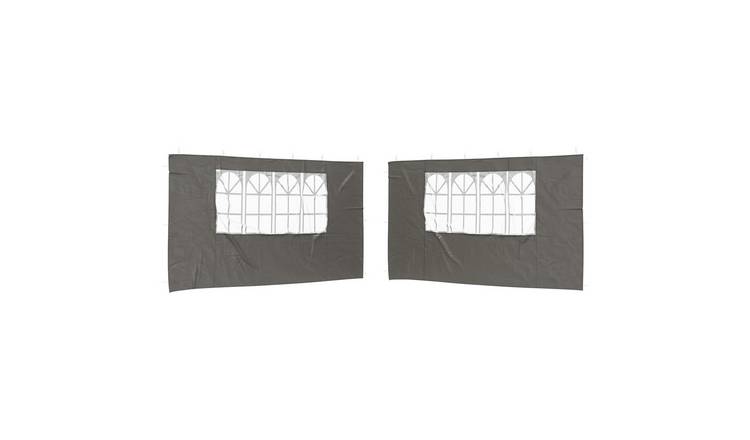 Walplus 400 x 195 cm PE Replacement Party Tent Sidewalls 2pcs - Anthracite