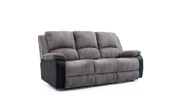 Furniture Online Postana Electric Recliner 3 Seater Fabric Sofa – Grey