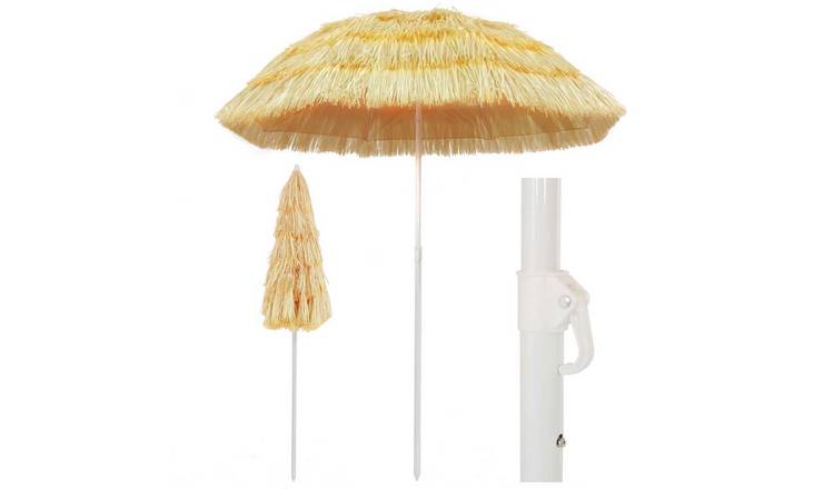 Walplus Beach Parasol - Natural - dia 160 cm