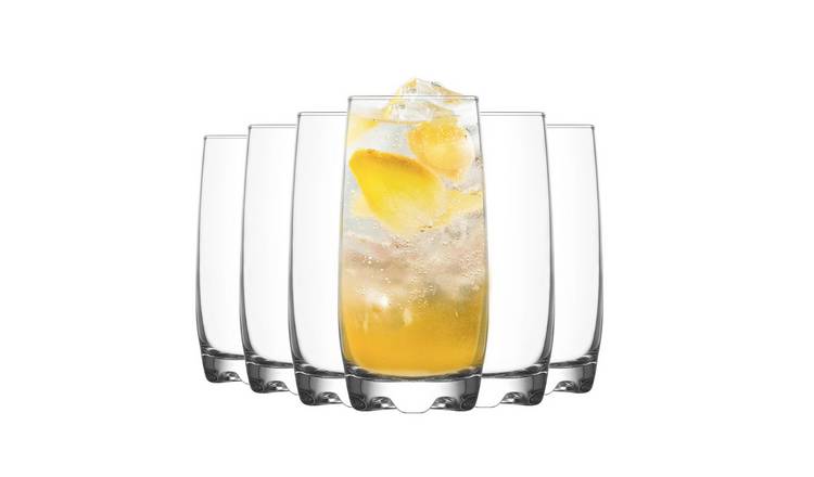 LAV Adora Highball Glasses - 390ml - Clear - Pack of 6
