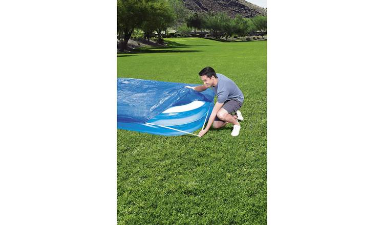 Walplus Polyethylene Pool Cover - Blue - 262 x 175 x 51 cm