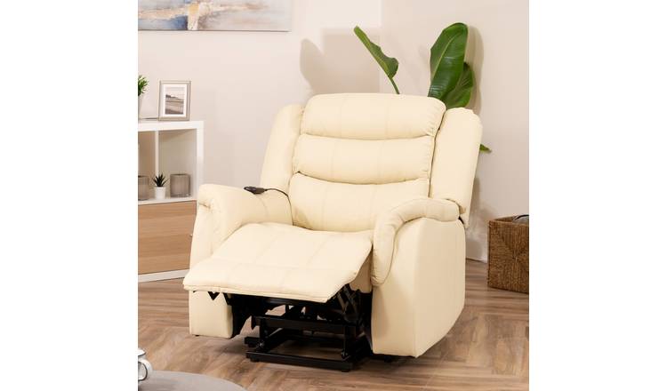 Artemis Home Almeira Electric Riser Recliner with Massage and Heat - Cream