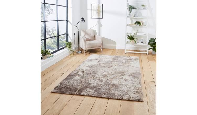 Mega Flooring Beige Modern Abstract Rug - 120 x 170cm