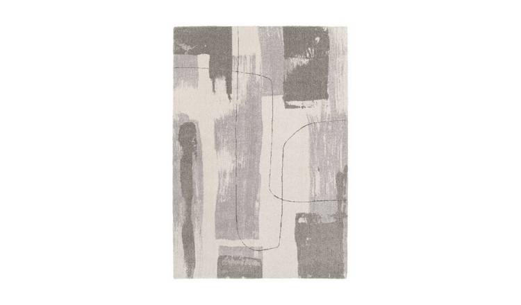 Mega Flooring Grey Modern Abstract Rug - 120 x 170cm