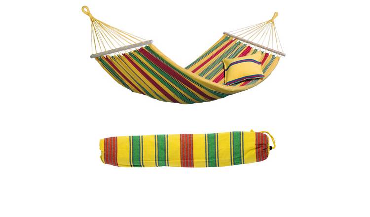 Amazonas Aruba Single Cotton Spreader Bar Hammock – Vanilla