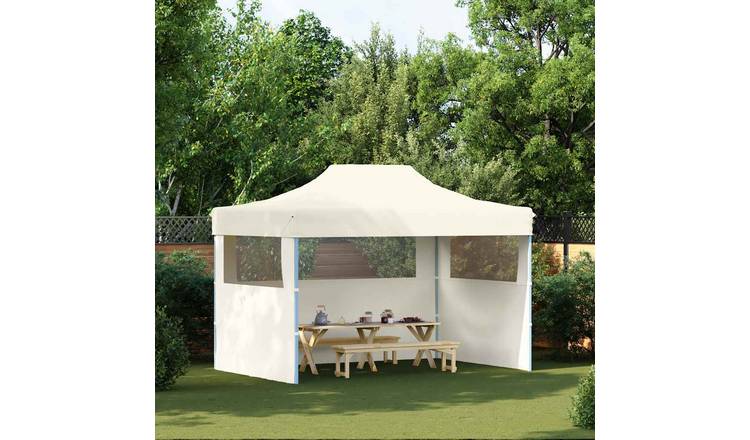 Walplus 3 x 4 m Professional Steel Folding Party Tent with 3 Sidewalls - Cream