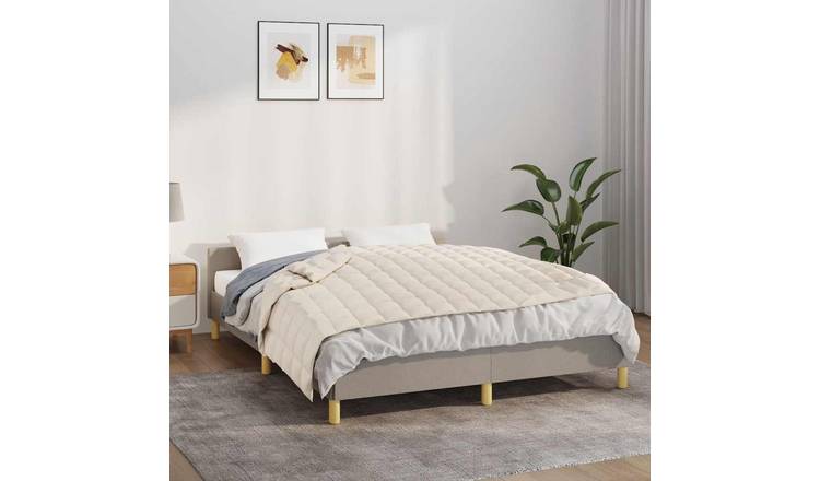 Walplus 10 kg Cotton Weighted Blanket - Light Cream - 138 x 200 cm