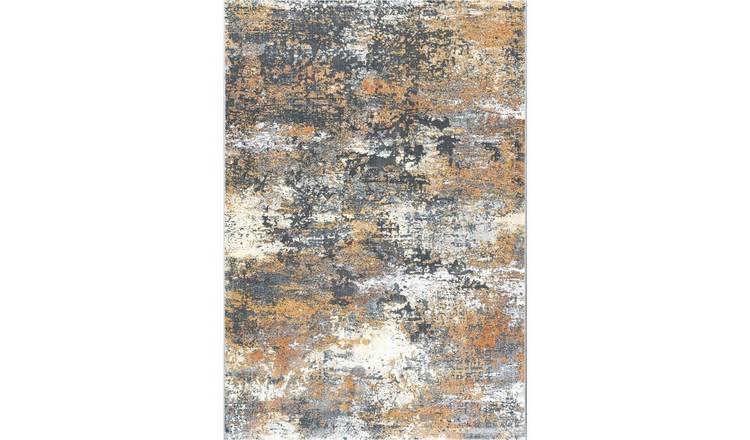 Mega Flooring Black Modern Abstract Rug - 80 x 150cm