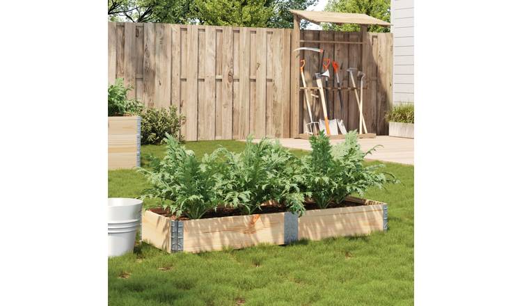 Walplus Wood Garden Planter - 150 x 50 x 21.5 cm