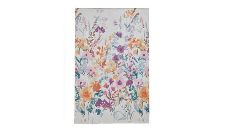 Mega Flooring Yellow Modern Floral Rug - 122 x 170cm