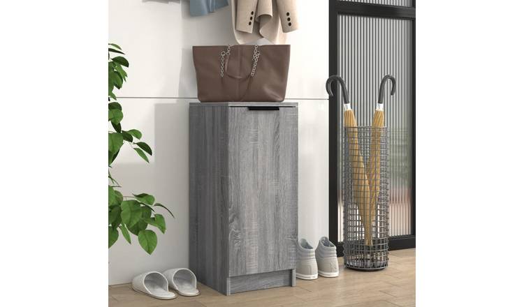 Walplus Engineered Wood Shoe Cabinet - Grey Sonoma - 30 x 35 x 70 cm