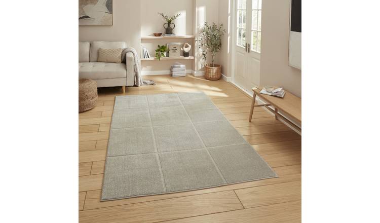 Mega Flooring Silver Modern Geometric Rug - 120 x 170cm