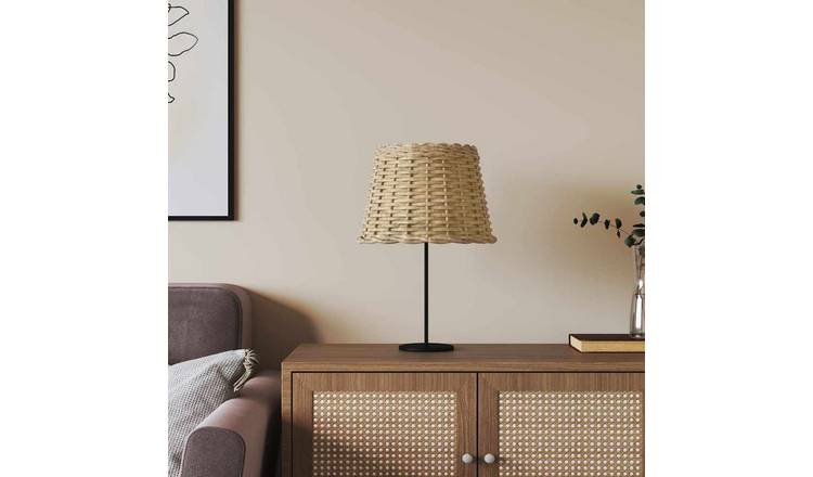 Walplus Brown Iron Wicker Lampshade - 30 x 20cm