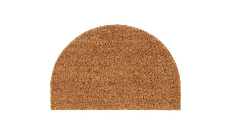 Walplus Half Round Coir Door Mat - Natural - 40 x 60 cm