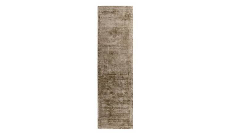 Mega Flooring Brown Handmade Plain Rug - 66 x 240cm
