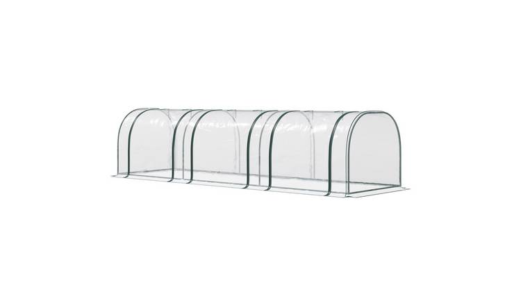 Outsunny PVC Steel Frame Tunnel Greenhouse – Clear