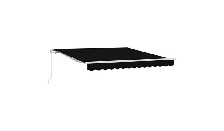 Walplus Aluminium Retractable Awning - Black - 300 x 250 x 165 cm