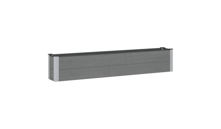 Walplus Raised Garden Bed - Grey - 200 x 30 x 36 cm