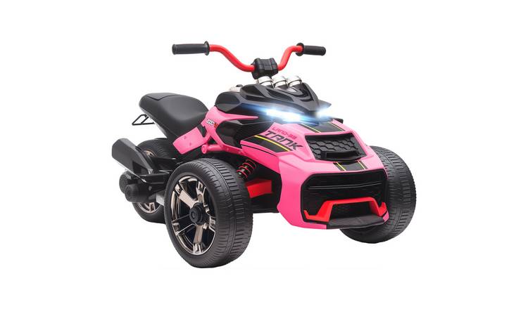 AIYAPLAY 12V Age 3 to 8 Years 3 Wheel LED Electric Ride on Car – Pink