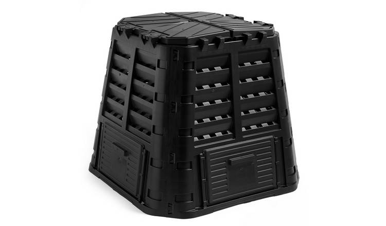 VonHaus 480L Slatted Composter Garden Compost Bin - Water Collection