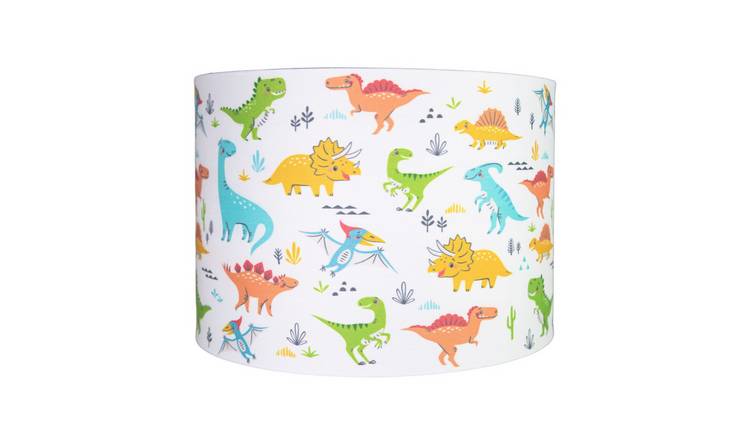 Happy Homewares Multicoloured Colourful Dinosaurs Childrens Lampshade - 25cm