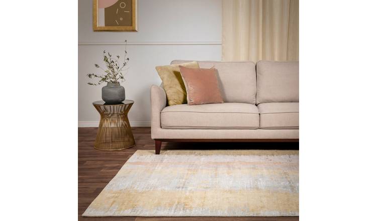 Mega Flooring Yellow Modern Abstract Rug - 160 x 230cm