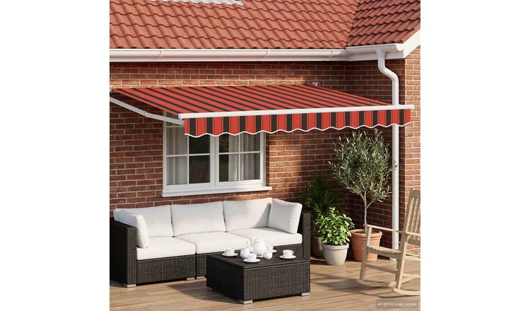 Walplus Electric Aluminium - Orange - 350 x 250 cm - White Frame - White Finish