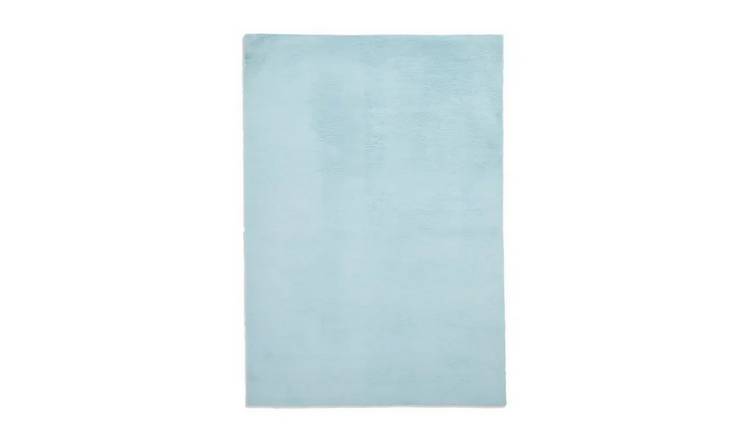 Mega Flooring Blue Modern Plain Rug - 160 x 230cm