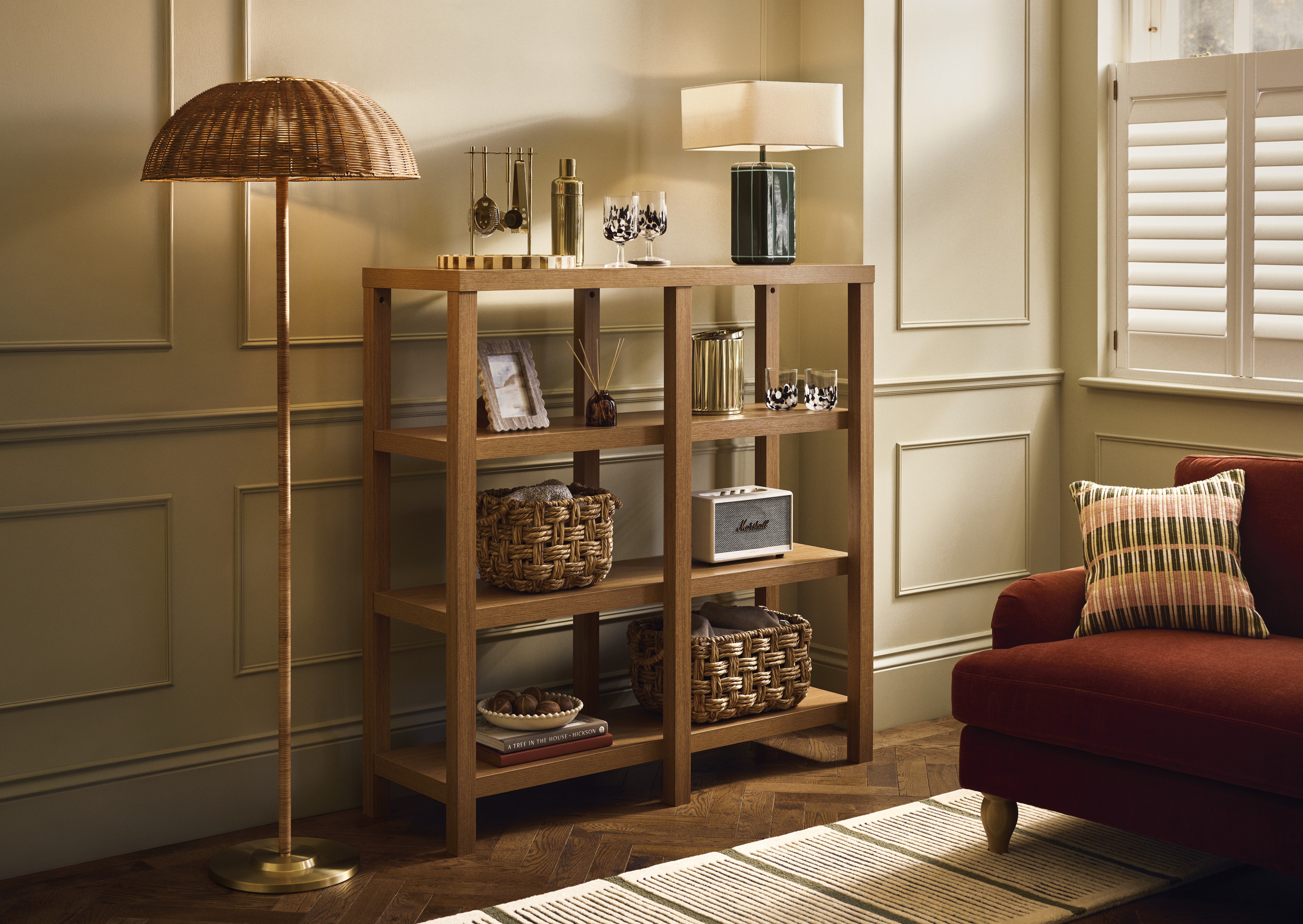 Argos home ideas lamp on bedside table