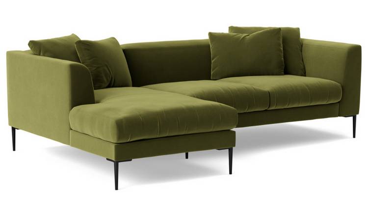 Green velvet deals sofa argos