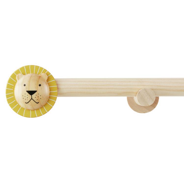 Argos Home Wooden Fixed Curtain Pole - 120cm 0