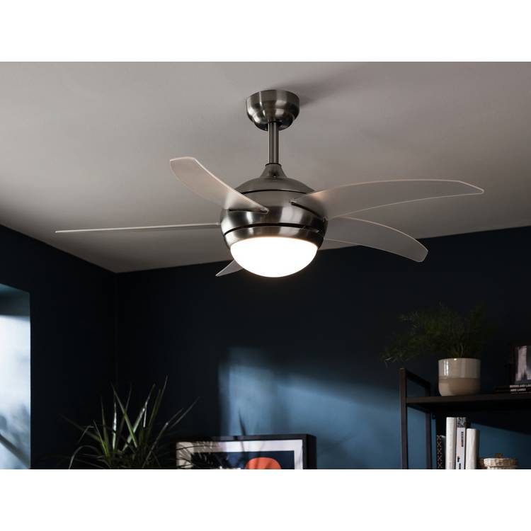 Argos Home Manhattan Ceiling Fan - Satin Nickel 0