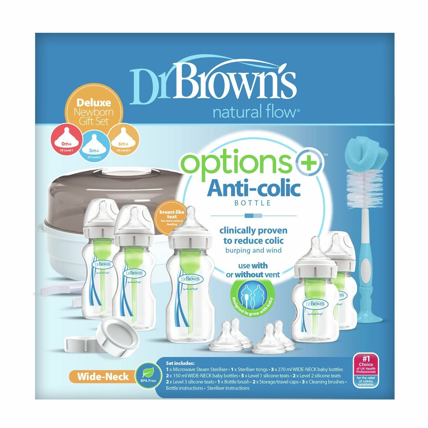 Dr Brown's Options+ Anti Colic Deluxe Newborn Gift Set Review