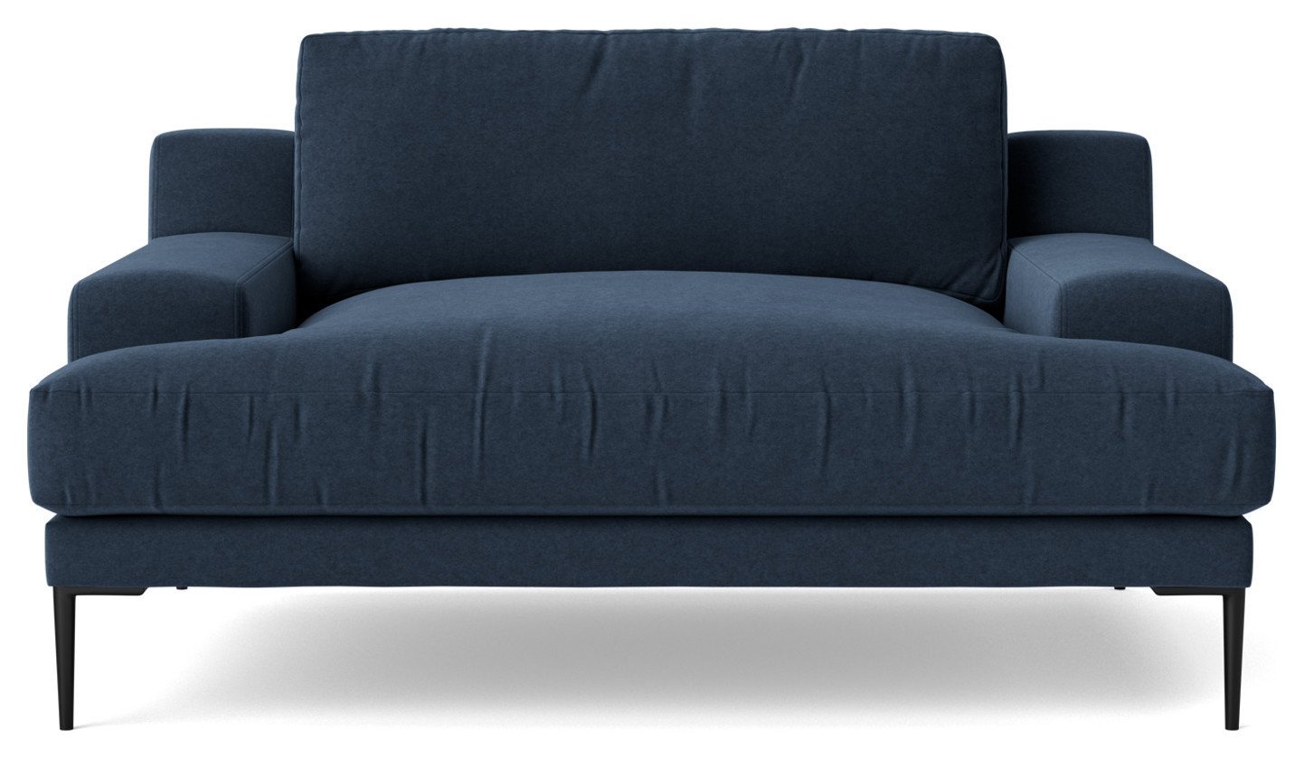 Swoon Almera Fabric Cuddle Chair- Indigo Blue