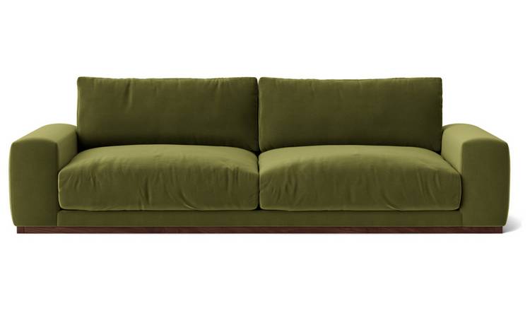 Swoon Denver Velvet 4 Seater Sofa - Fern Green
