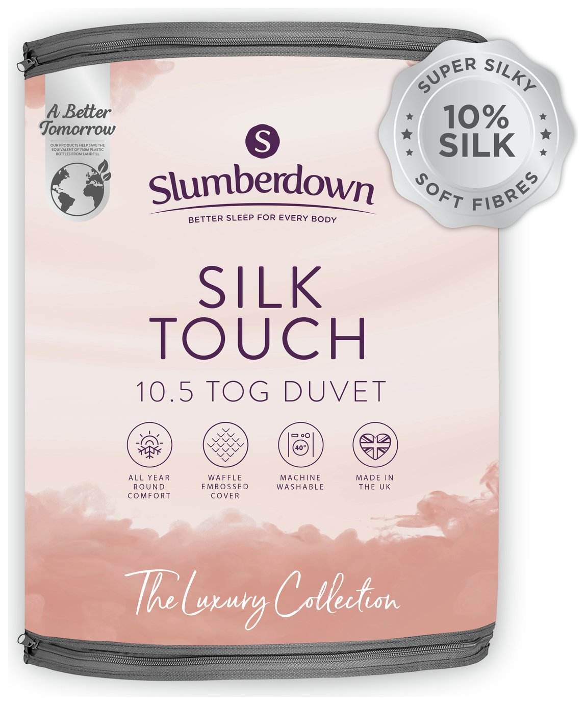 Slumberdown Silk Touch 10.5 Tog Duvet - Double