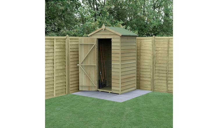 Forest Garden Overlap Windowless Apex Shed 4 x 3ft